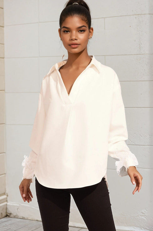 Dolvan Top - Feather Sleeves